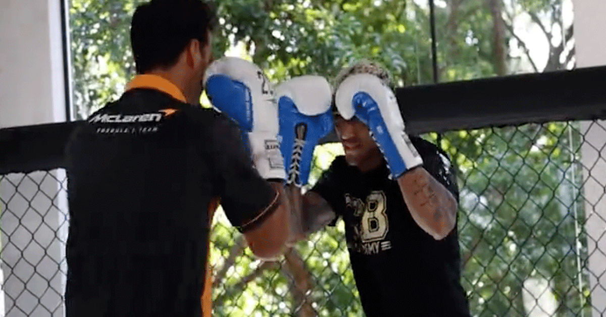 F1-Coureur en UFC ster knokken rondje in de MMA-kooi (video)