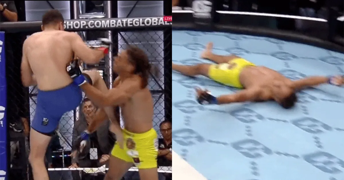 In Da Face! vechter eet bruut knietje en gaat knock-out (video)