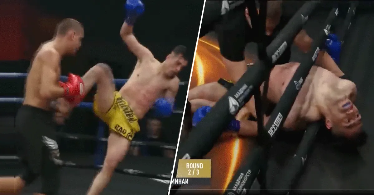 Doodsklap! Kickbokser scoort heftige knock-out (video)