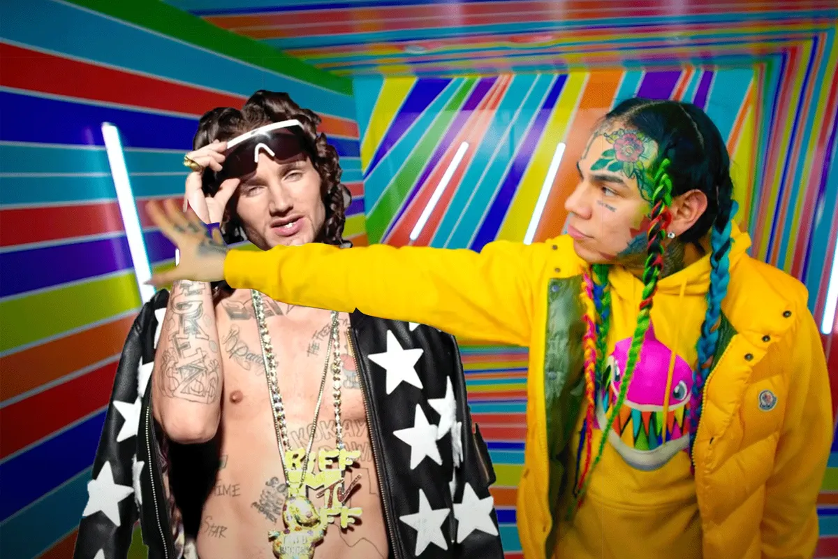 $ 2 miljoen bokswedstrijd tussen Hiphopper Riff Raff en rapper 6ix9ine