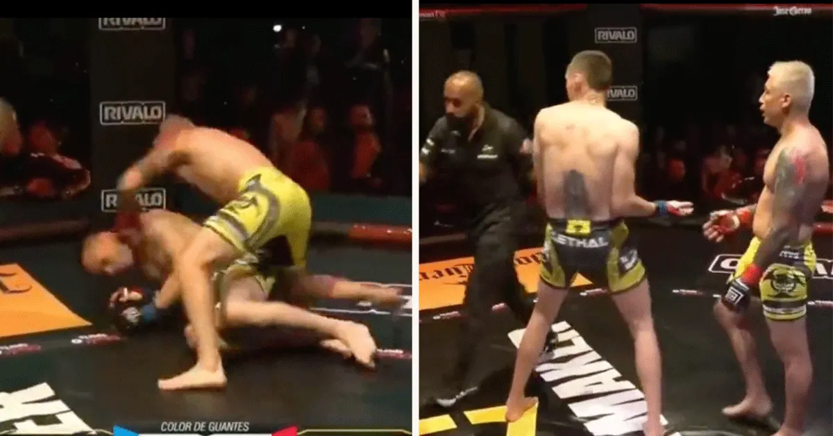 STOP! 'KO' geslagen vechter wil door, denkt dat wedstrijd niet klaar is (video)