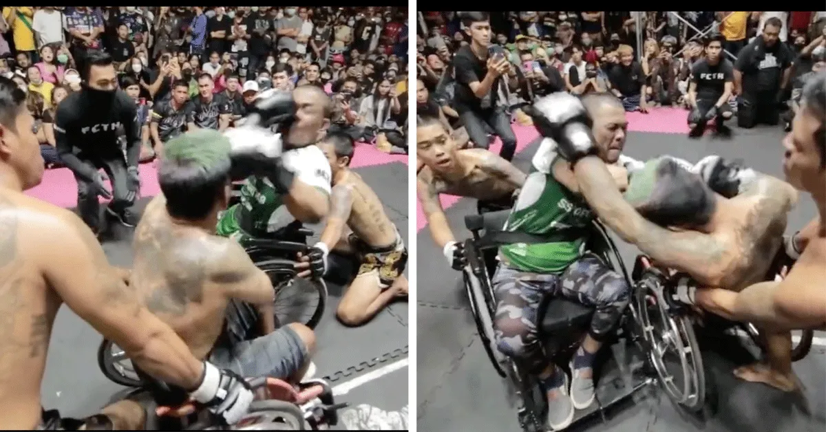 Rolstoelboksers slaan elkaar dol! 'Hou me tegen' (video)