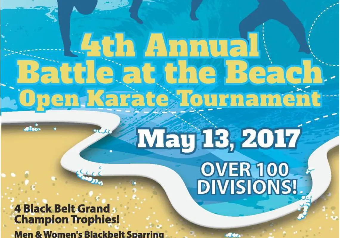 4e Jaarlijkse Battle at the Beach Open Karate Toernooi