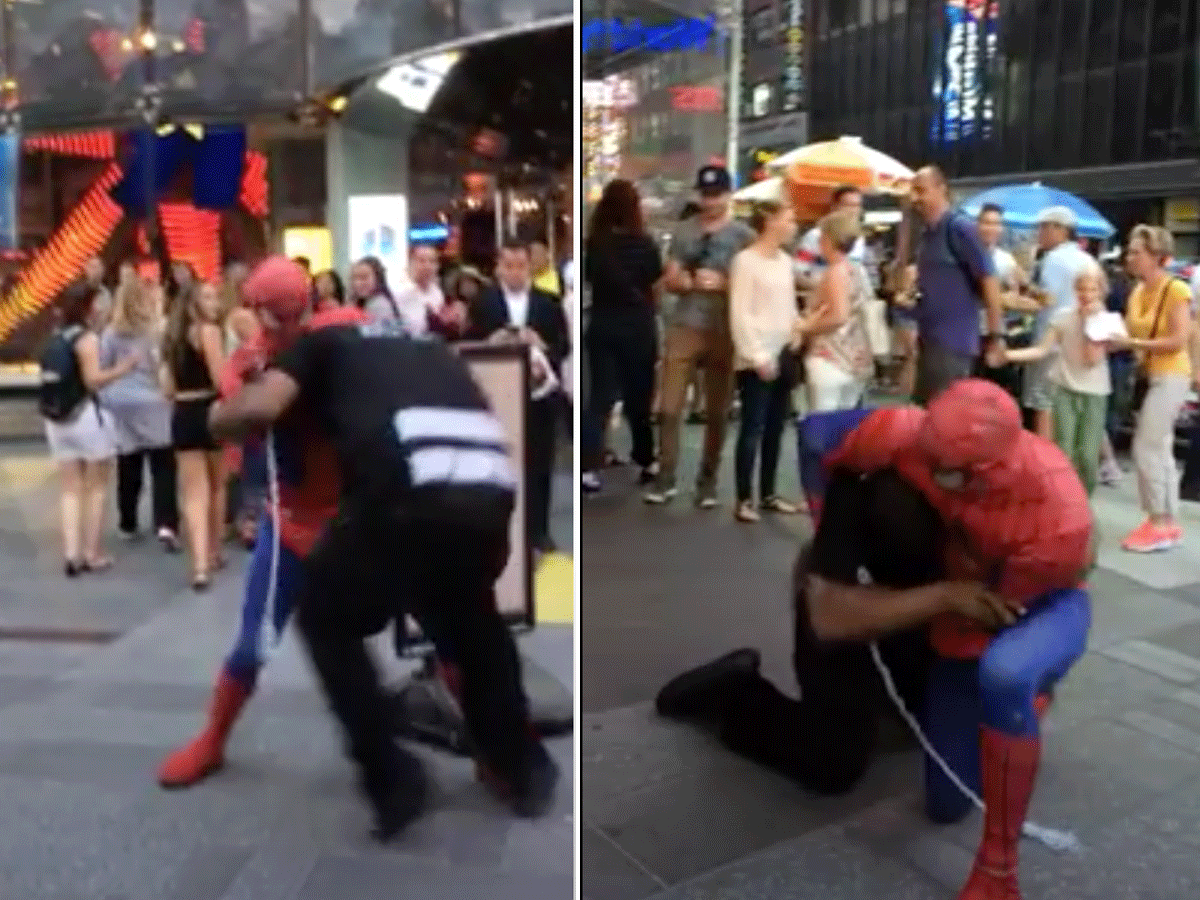 Opgefokte Spiderman toont zijn brute MMA-skills (video)