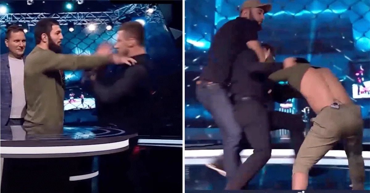 'Trillert!' MMA-vechters op de vuist in tv-programma | video