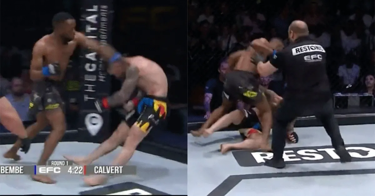 ZIEN! 'Gas erop' knockout tijdens MMA-gevecht