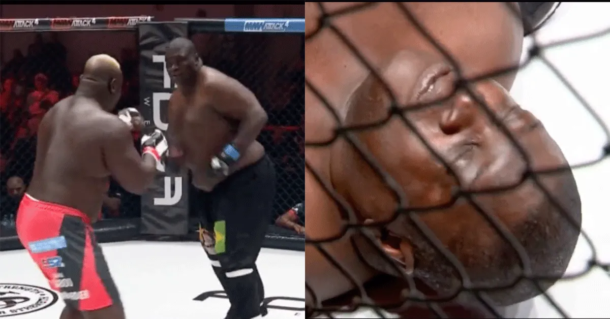 170 kilo reus onderuit geklapt in rap tempo! 'Dikke KO' (video)