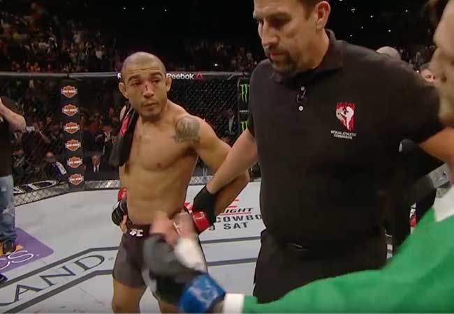 Max Holloway reageert op Jose Aldo's brute knock-out in Brazilië