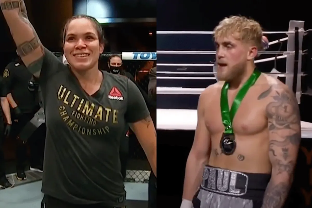 VECHTERSBAAS: 'Amanda Nunes slaat YouTube ster Jake Paul knock-out'
