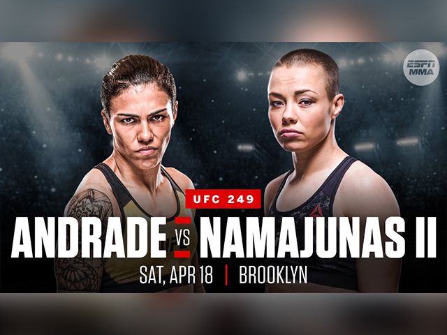 Rose Namajunas vs. Jessica Andrade 2 tijdens UFC 249