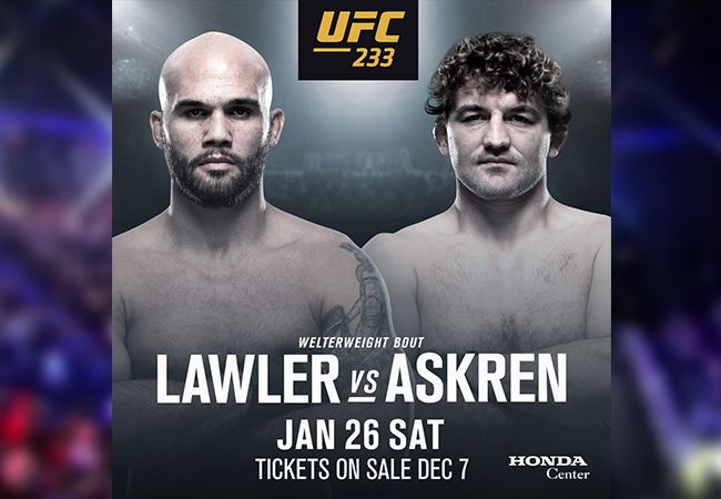 UFC-debuut Ben Askren tegen Robbie Lawler in januari 2019