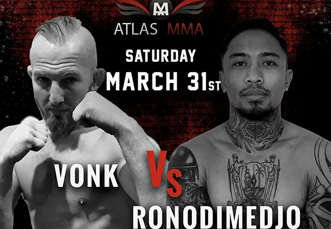 Dennis Vonk vs Guillermo Ronodimedjo op Atlas MMA Showdown Eindhoven
