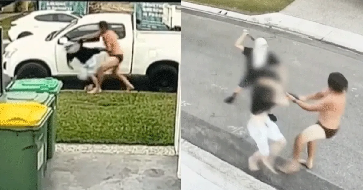 Man in ondergoed pakt autodieven aan! 'Bokser kent geen angst' (video)