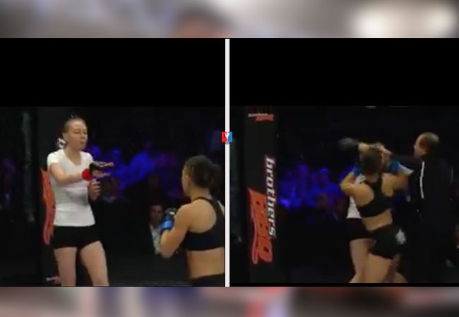 Smekende MMA-vechter: tegenstander heeft 'schijt' en blijft slaan (video)