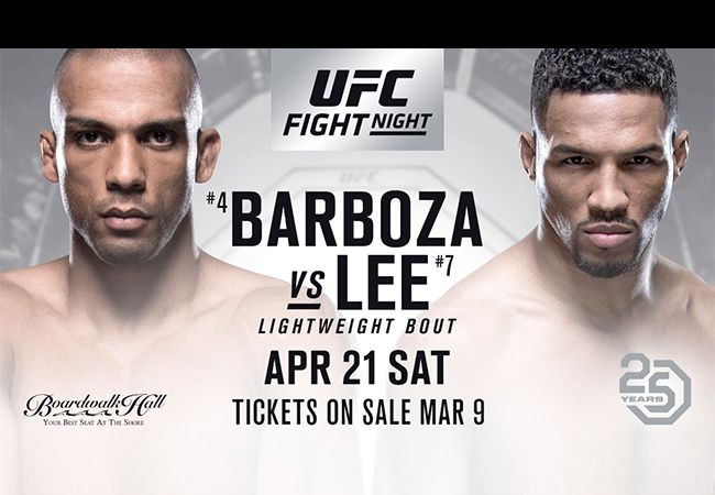 Edson Barboza treft Kevin Lee op UFC Fight Night 128 in Atlantic City