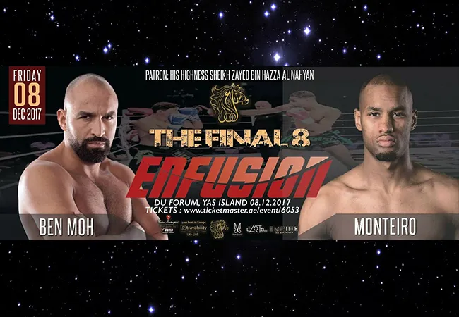 Marvin Monteiro tegenover Nordin Ben Moh op Enfusion Final 8