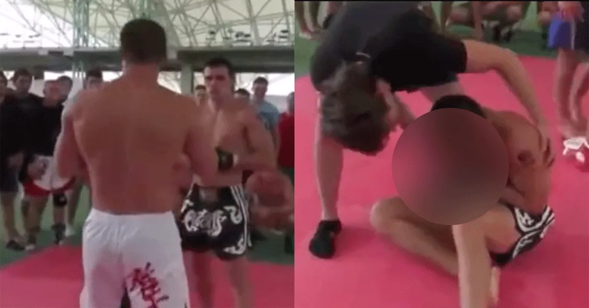 Idiote actie! Boksleraar slaat leerling knock-out (video)