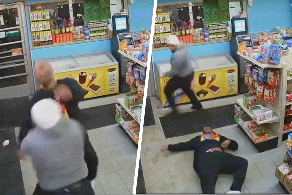 'Hij begon!' Bokser KO't nare gast in winkel (video)