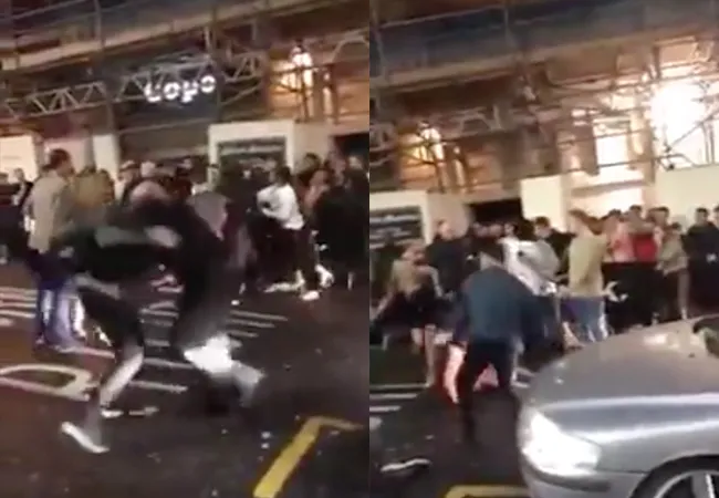 VIDEO: Boksende uitsmijter ramt er op los tijdens oud en nieuw feest!