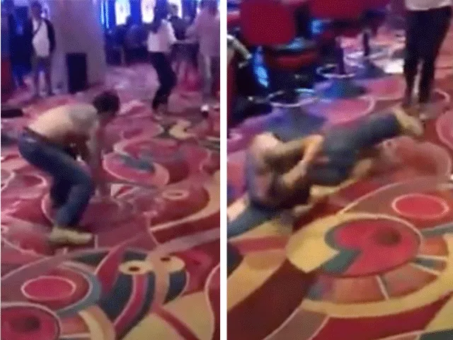 VIDEO: Casino gevecht eindigt in Bruce Lee stijl