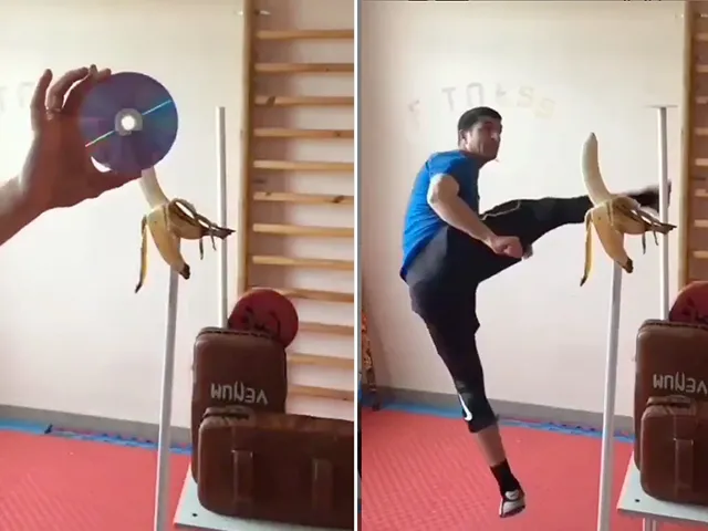 ? | ONTHOOFD: Video Kickbokser CD en Banaan gaat viraal