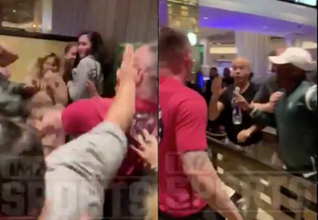 VIDEO: Manager UFC Kampioen Khabib deelt klappen uit