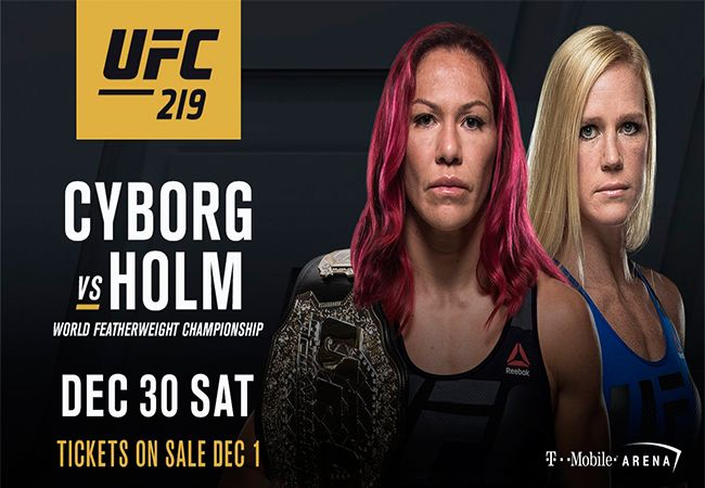UFC 219: Cris ‘Cyborg’ Justino vs Holly Holm