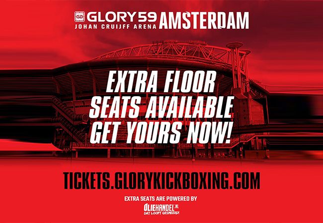Extra plaatsen beschikbaar voor GLORY 59 Amsterdam