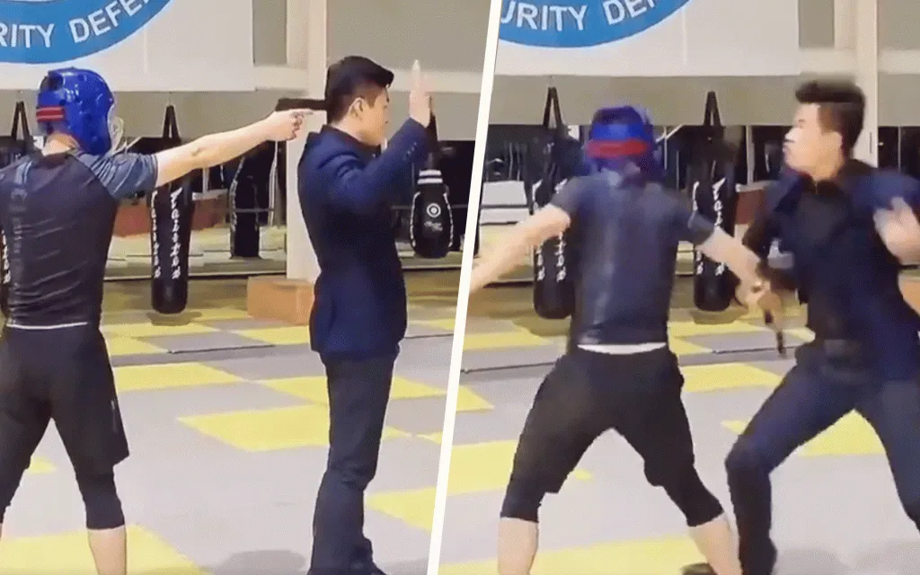 Zo pak je een overvaller aan! 'Karate moves' (video)