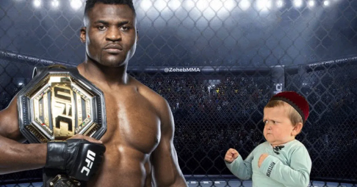 UFC-Kampioen Ngannou daagt Hasbulla uit! 100 KG verschil