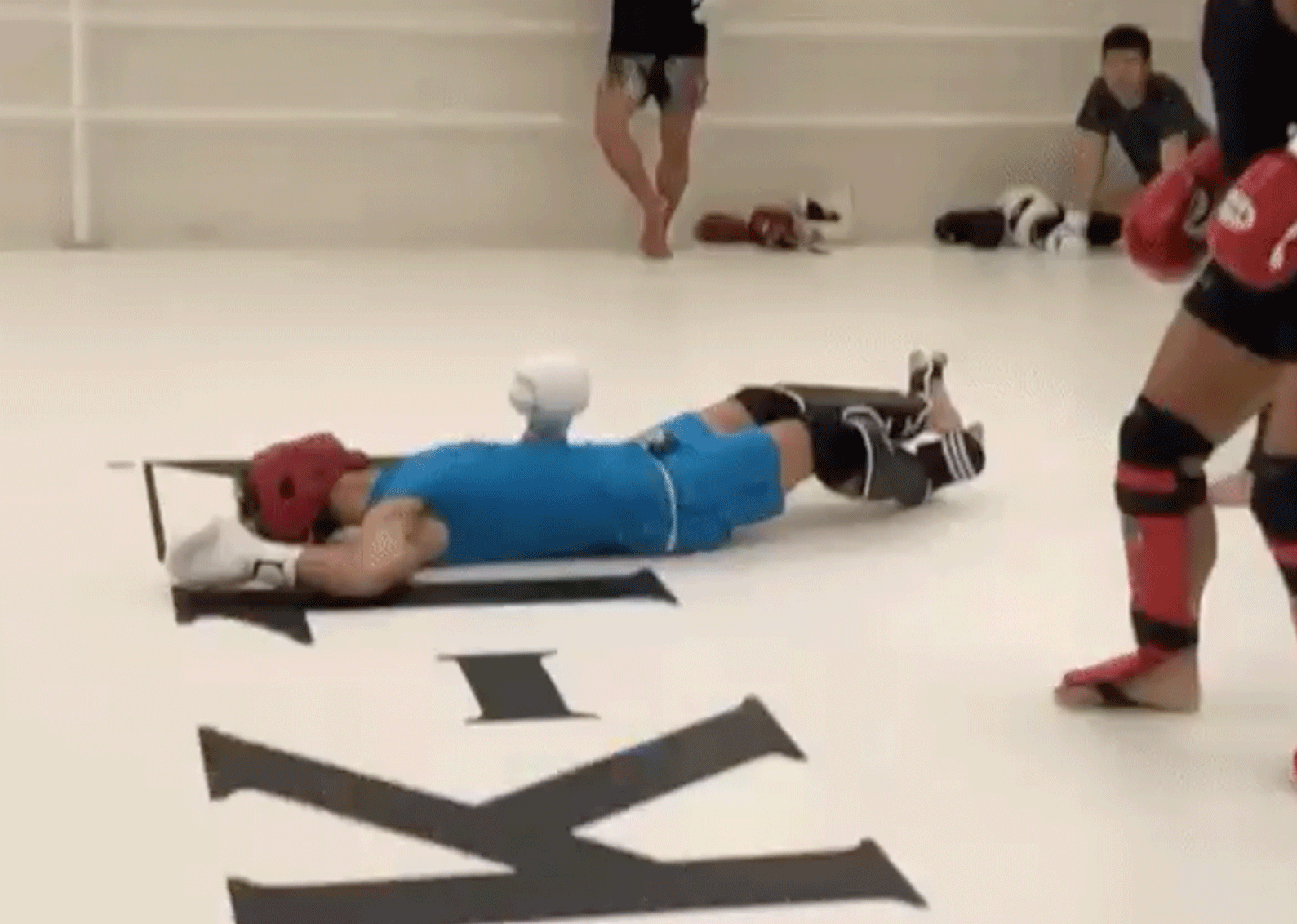 K-1 Kickboks kampioen bruut knock-out geslagen tijdens training (video)