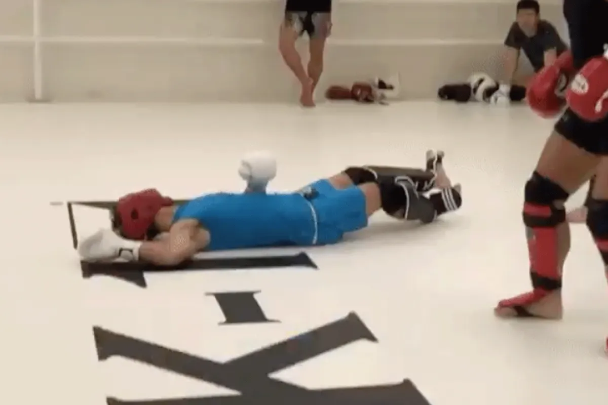 K-1 Kickboks kampioen bruut knock-out geslagen tijdens training (video)