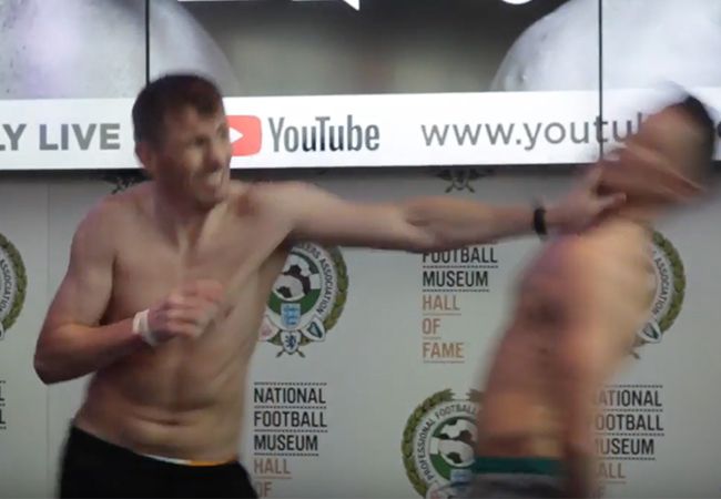 Video: Ierse bokser vliegt tegenstander naar de keel!