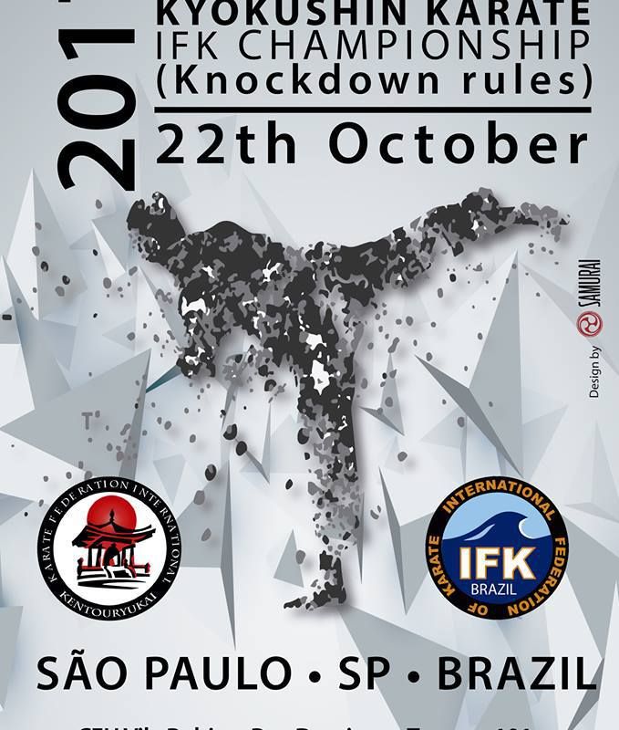 Doe mee aan het Kyokushin kampioenschap 2017 Brazilië