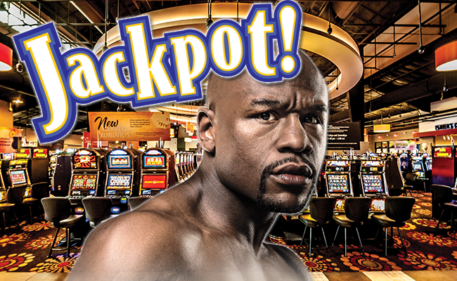 Video: Floyd 'Money' Mayweather wint $ 100,000 jackpot in casino!
