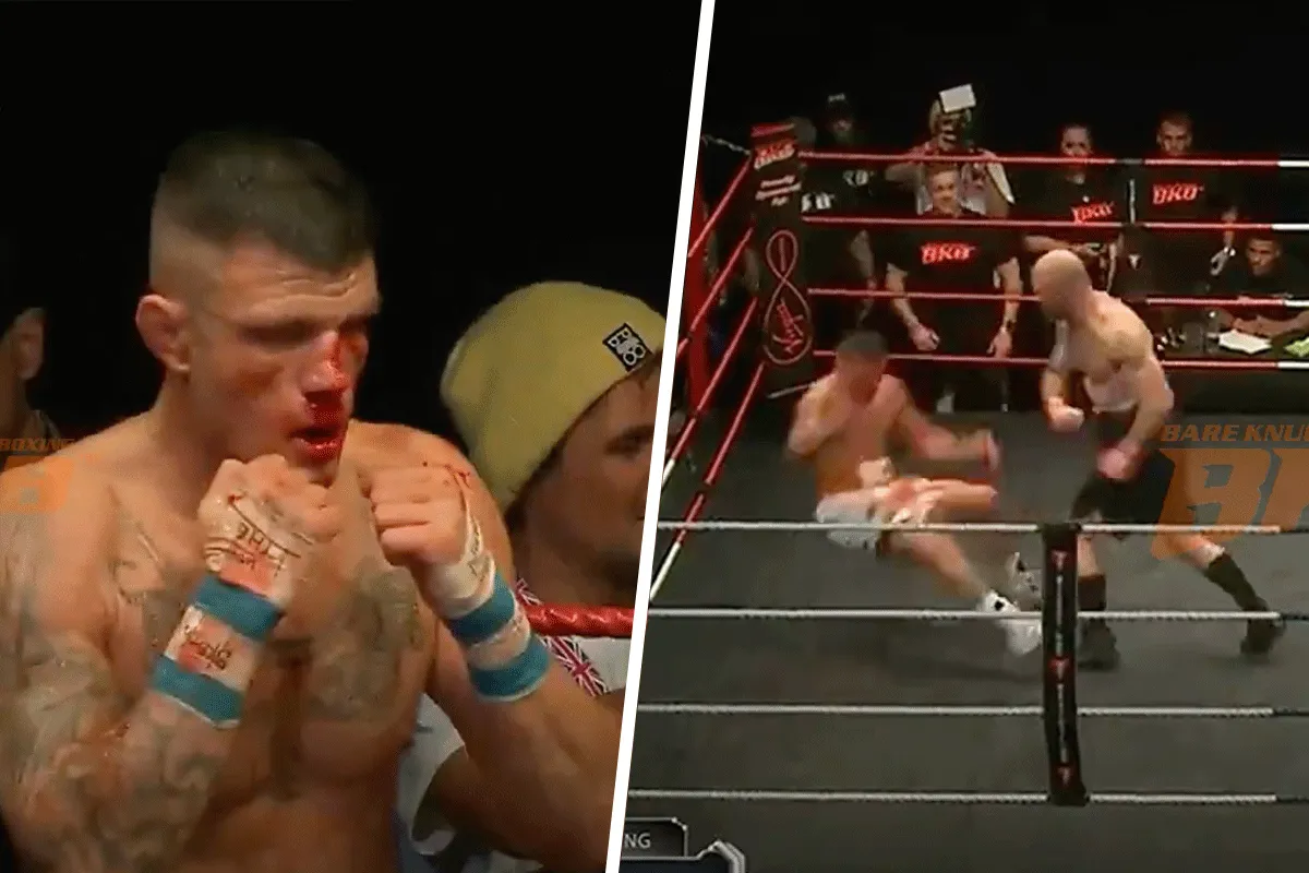 Kapot gemept! Bare knuckle bokser WREEKT zich via 'KO'