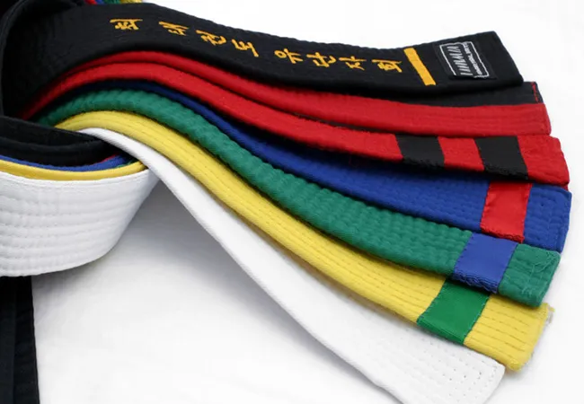 Waarom zijn er in vechtsporten verschillende kleuren banden?