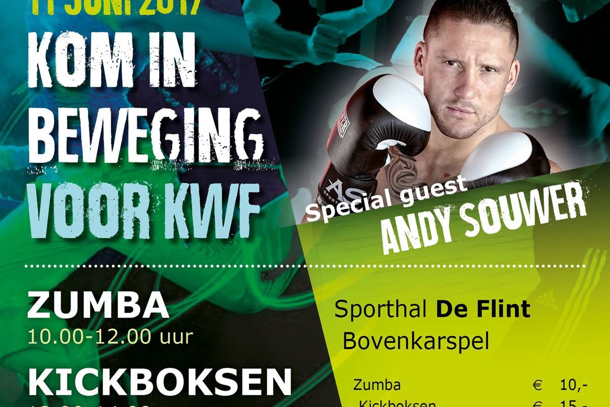 Kick & Zumba for life 2017, doe mee en steun het KWF!