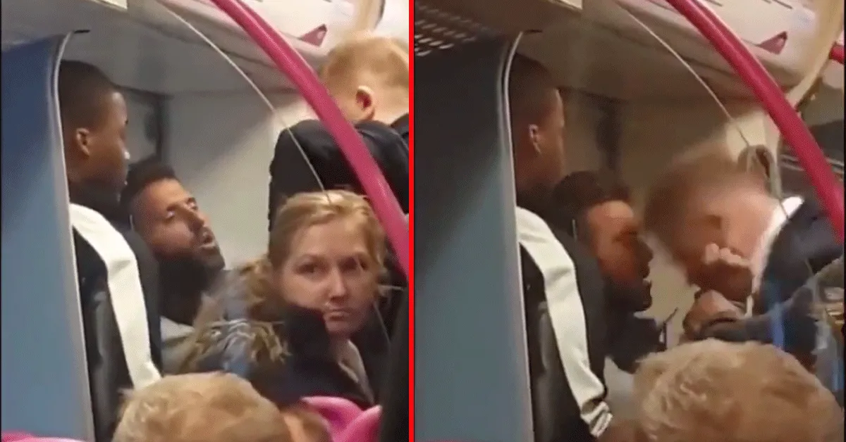 Vechtjas onderuit door kopstoot in metro! 'Ik pak je, NOT' (video)