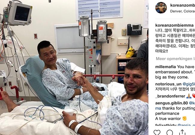 Bruut knock-out geslagen MMA-vechter deelt 'epische' ziekenhuis foto