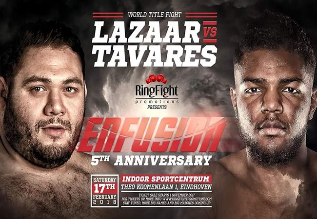 Ismael Lazaar vecht tegen Luis Tavares voor de Enfusion Wereld Titel