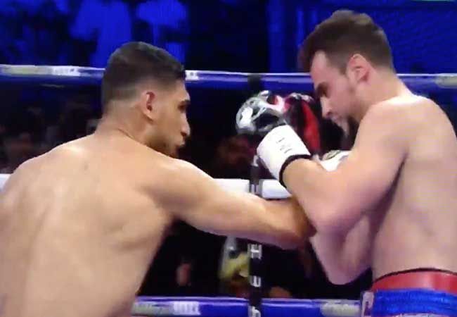 VIDEO: Razendsnelle knockout van Amir Khan verrast Phil Lo Greco