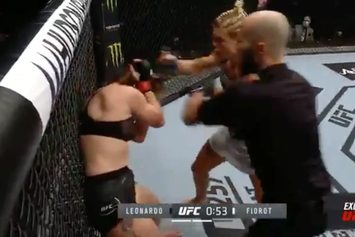Française slaat tegenstander tureluurs in UFC debuut (video)