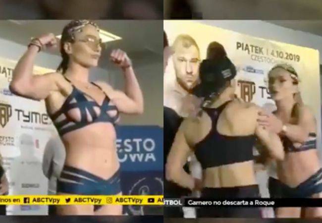 VIDEO: Bokskampioen 'uit haar plaat' na kus tegenstander