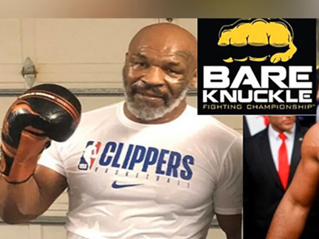 Blote vuist bokswedstrijd Mike Tyson tegen MMA-veteraan