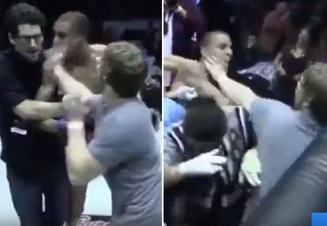 VIDEO: MMA-vechter en fan belanden in felle knokpartij