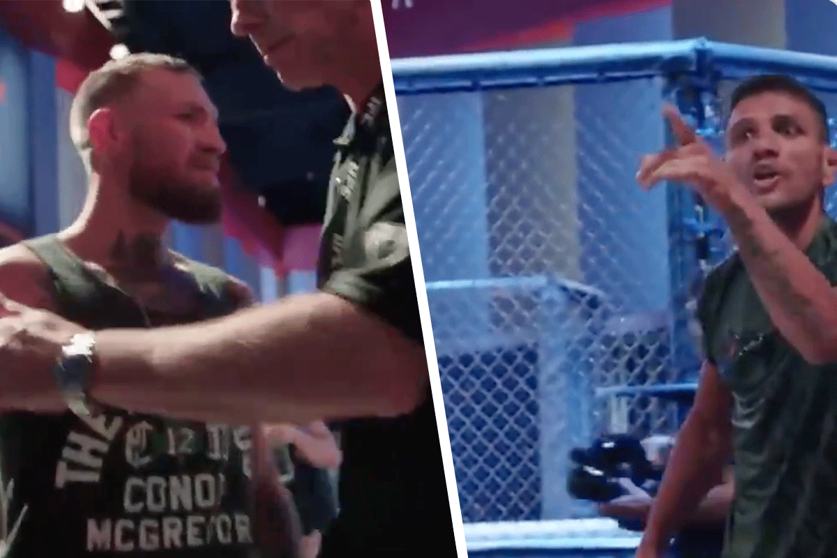 Knokken! McGregor loopt backstage oude rivaal tegen het lijf (video)