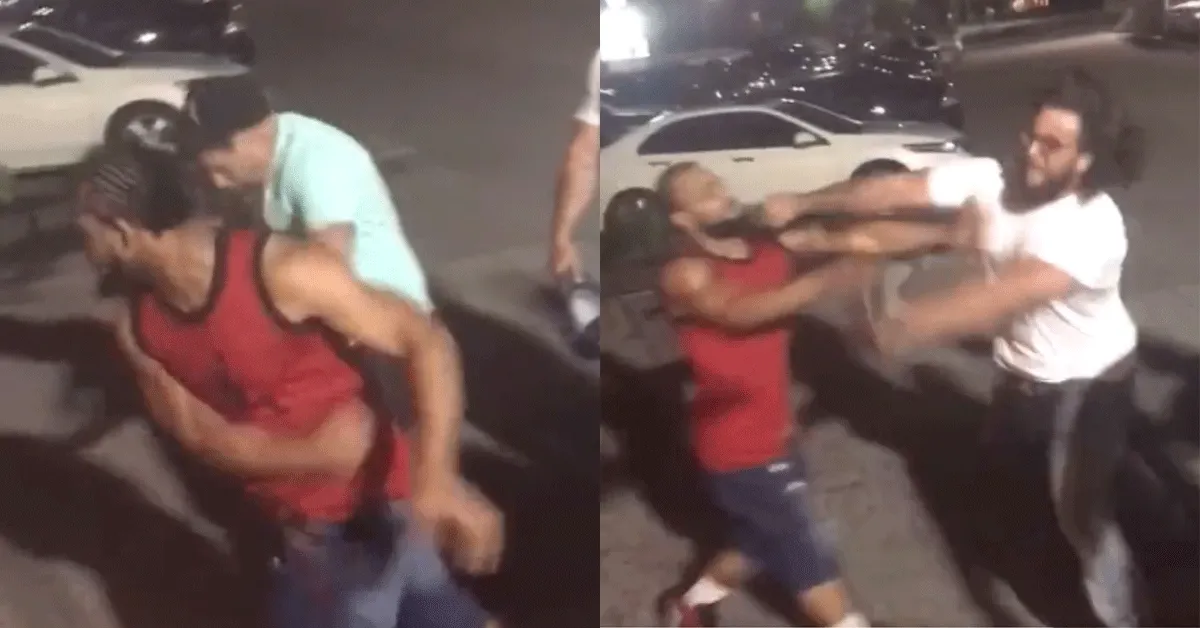 Rappe klapper met loeiharde rechtse mept ruziezoeker onderuit (video)