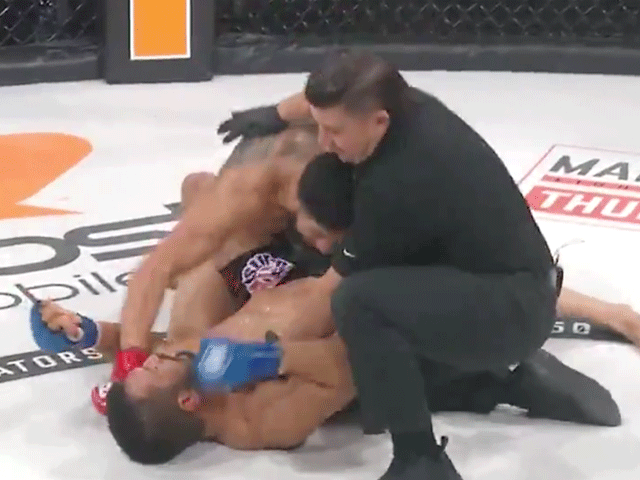 VIDEO: MMA-vechter lijkt vleugels te hebben scoort knock-out
