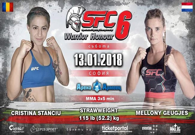 Mellony Geugjes vecht in Januari 2018 op SFC6 in Bulgarije